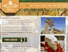 Tablet Screenshot of colonialdiner.com